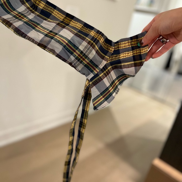 J.W. Anderson Seersucker Ruffle Plaid Blouse - Picture 6 of 6